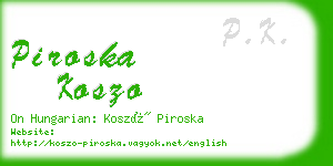 piroska koszo business card